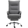 Fauteuil de bureau massant et chauffant, chaise de bureau, hauteur réglable, dossier inclinable, 66x74x121,5cm gris-0