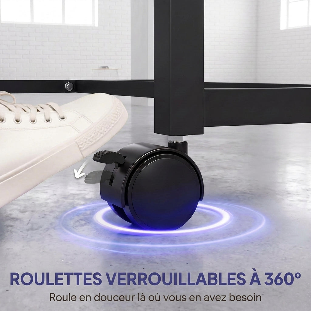 Table de tennis de table ping-pong pliable compacte 4 roulettes pour intérieur 274L x 152,5l x 75,5H cm-6