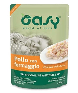 OASY CAT BUSTE POLLO CON FORMAGGIO 70 GR.