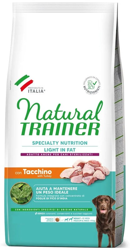 NATURAL TRAINER MEDIUM/MAXI IDEAL WEIGHT CARNI BIANCHE 12 KG.
