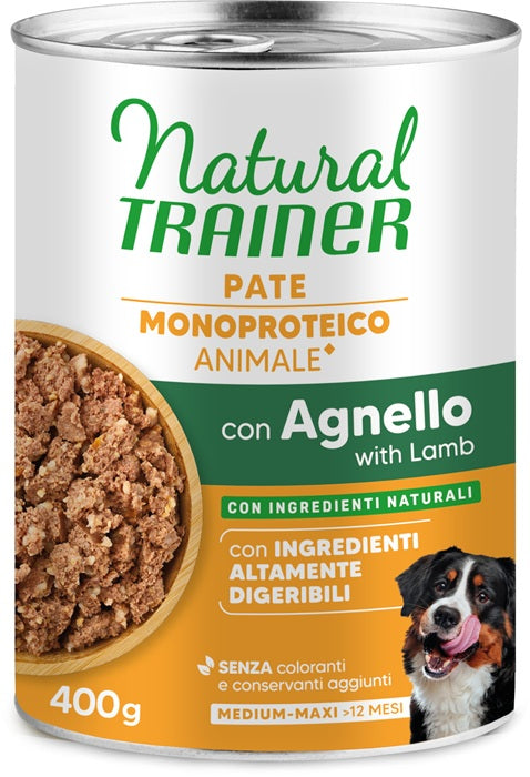 NATURAL TRAINER SENSITIVE ADULT MEDIUM/MAXI AGNELLO 400 GR.