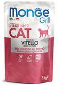 MONGE GRILL CAT STERILIZED BOCCONCINI IN JELLY VITELLO 85 GR.