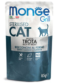 MONGE GRILL CAT STERILIZED BOCCONCINI IN JELLY TROTA 85 GR.
