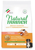 NATURAL TRAINER SENSITIVE ADULT MEDIUM/MAXI SALMONE 12 KG.