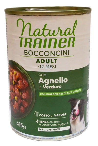 NATURAL TRAINER MEDIUM/MAXI ADULT BOCCONCINI AGNELLO & VERDURE 415 GR.