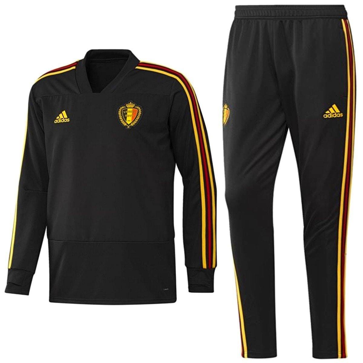Belgium Technical Hybrid Sweat Soccer Tracksuit 2018/19 - Adidas-0