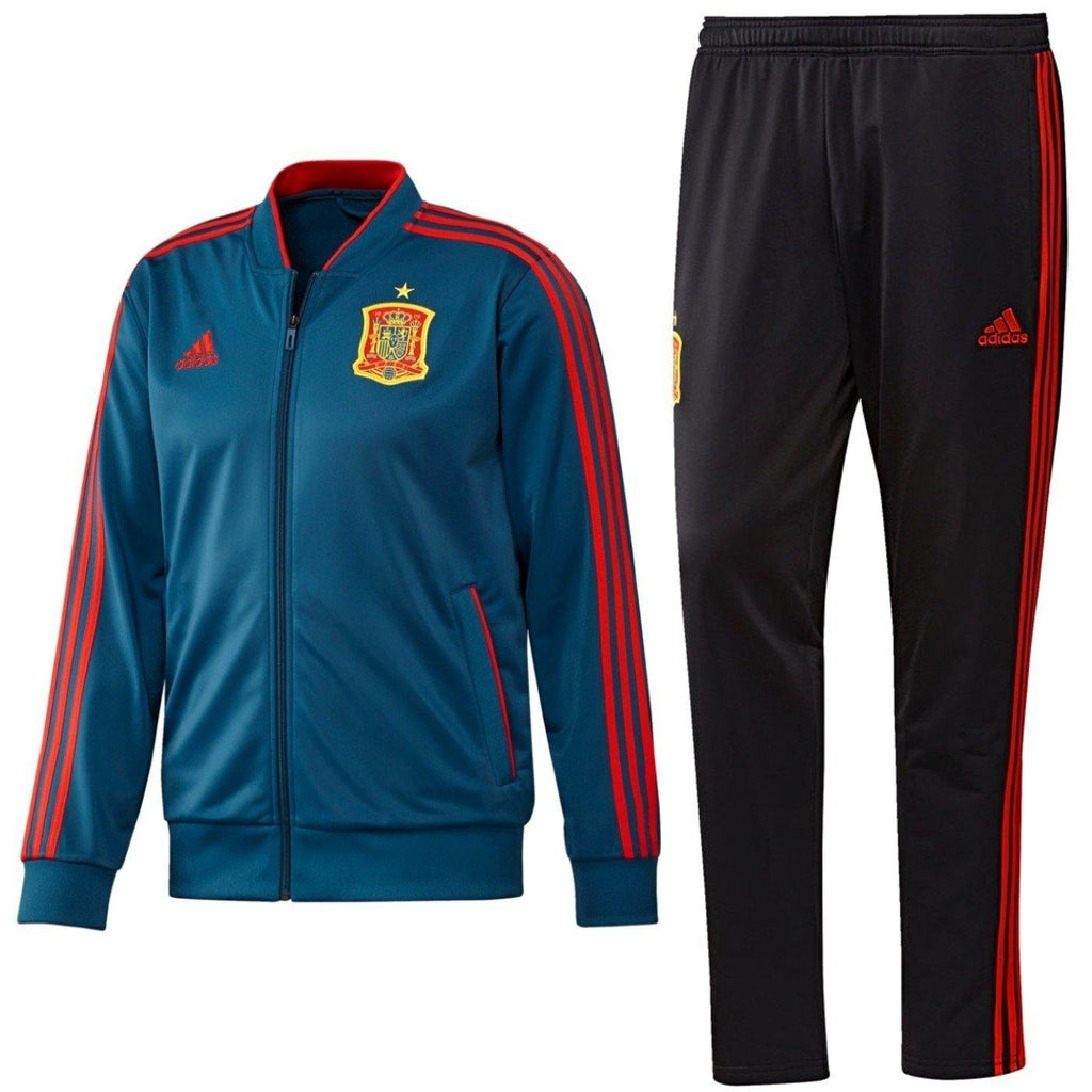 Spain Players Training Bench Soccer Tracksuit 2018/19 - Adidas-0