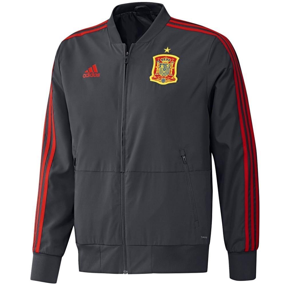 Spain Grey Training Presentation Soccer Tracksuit 2018/19 - Adidas-0