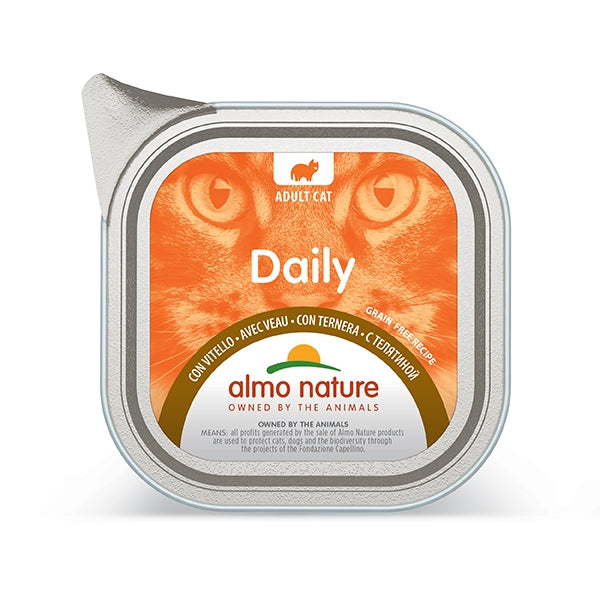 ALMO NATURE CAT DAILY VITELLO 100 GR.