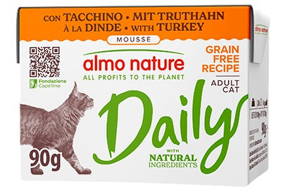 ALMO NATURE CAT DAILY MOUSSE TACCHINO 90 GR.