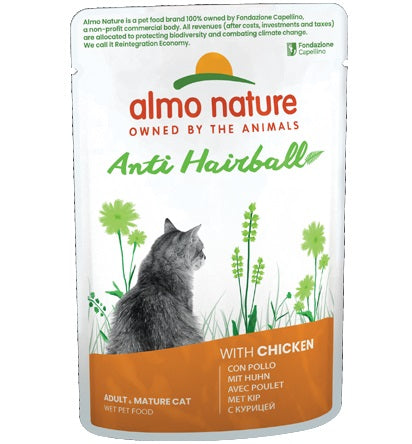 ALMO NATURE CAT FUNCTIONAL ANTI-HAIRBALL POLLO 70 GR.