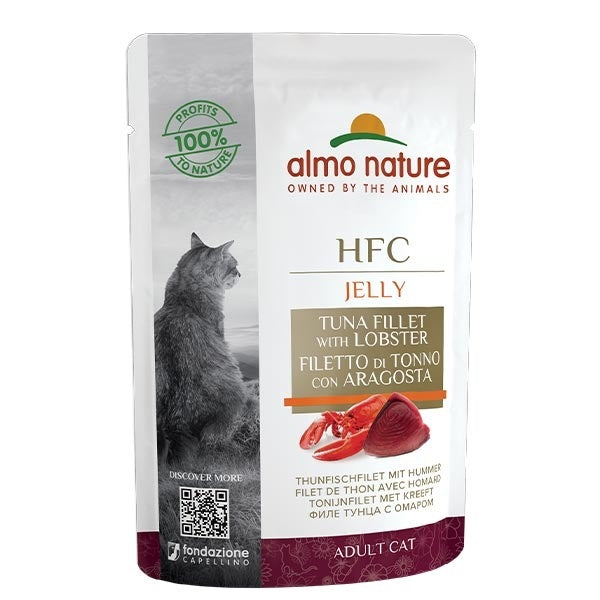 ALMO NATURE CAT NATURAL PLUS JELLY TONNO & ARAGOSTA 55 GR.