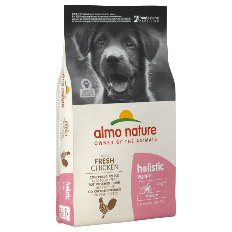 ALMO NATURE DOG HOLISTIC PUPPY TG. M POLLO 12 KG.