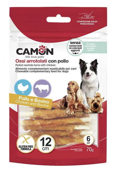 CAMON SNACK OSSI ARROTOLATI CON POLLO 28 CM. / 70 GR.