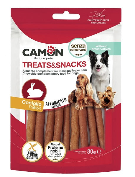 CAMON TREATS & SNACK STICKS AFFUMICATI DI CONIGLIO 80 GR.