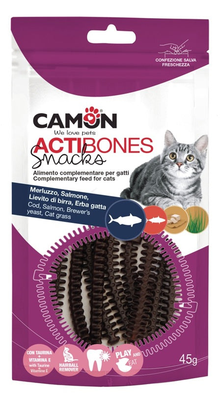 CAMON TREATS & SNACKS ACTIBONES MERLUZZO & SALMONE 45 GR.