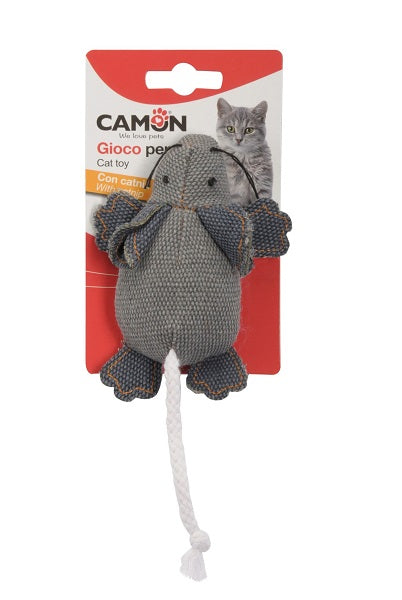 CAMON GIOCO TOPO IN DENIM CON CATNIP
