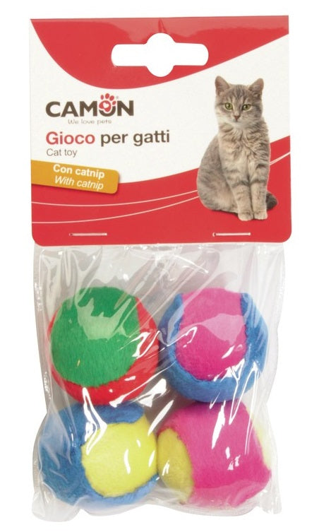 CAMON PALLINE IN PE CON CATNIP Ø 4 CM. / 4 PZ.