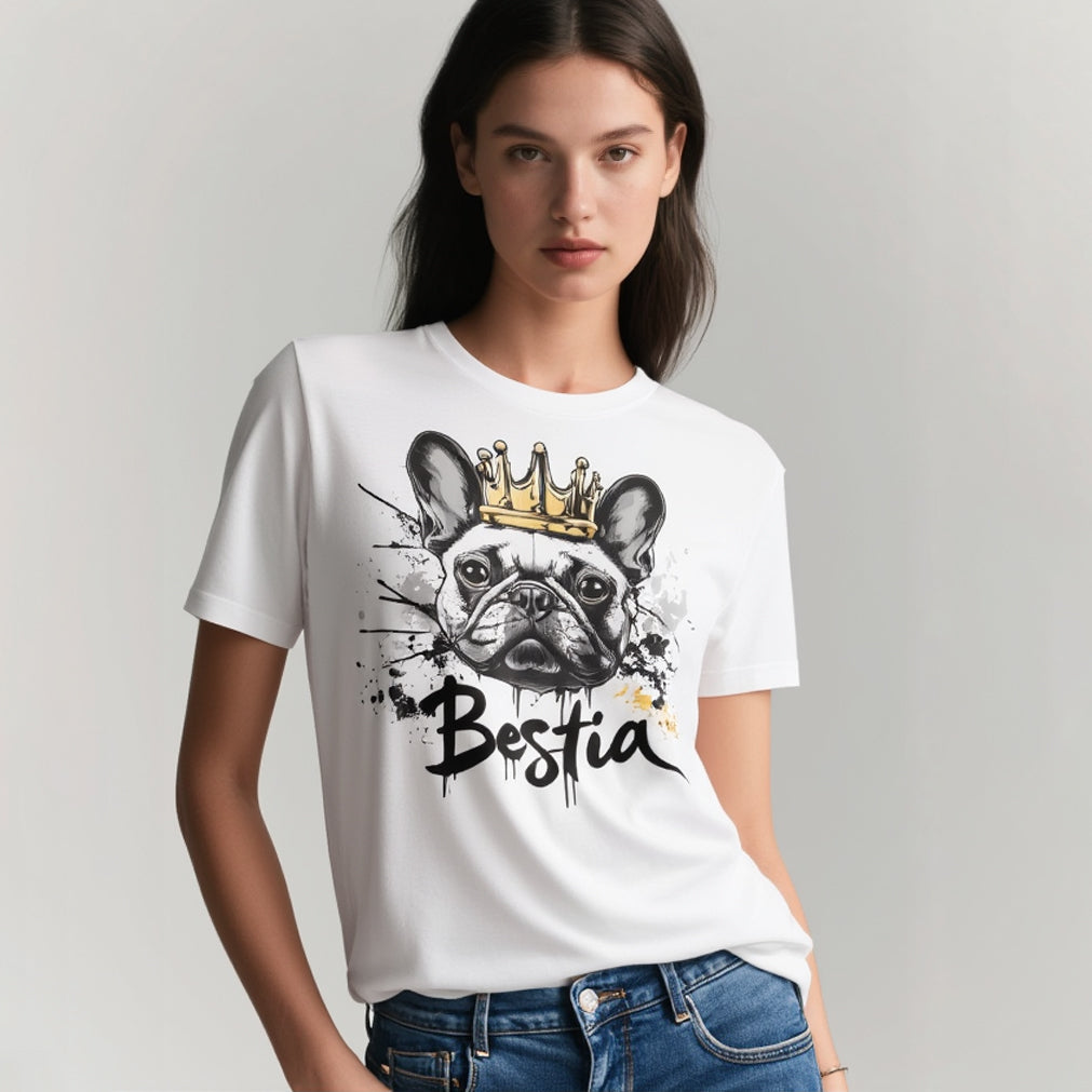 French Bulldog T-shirt White-1