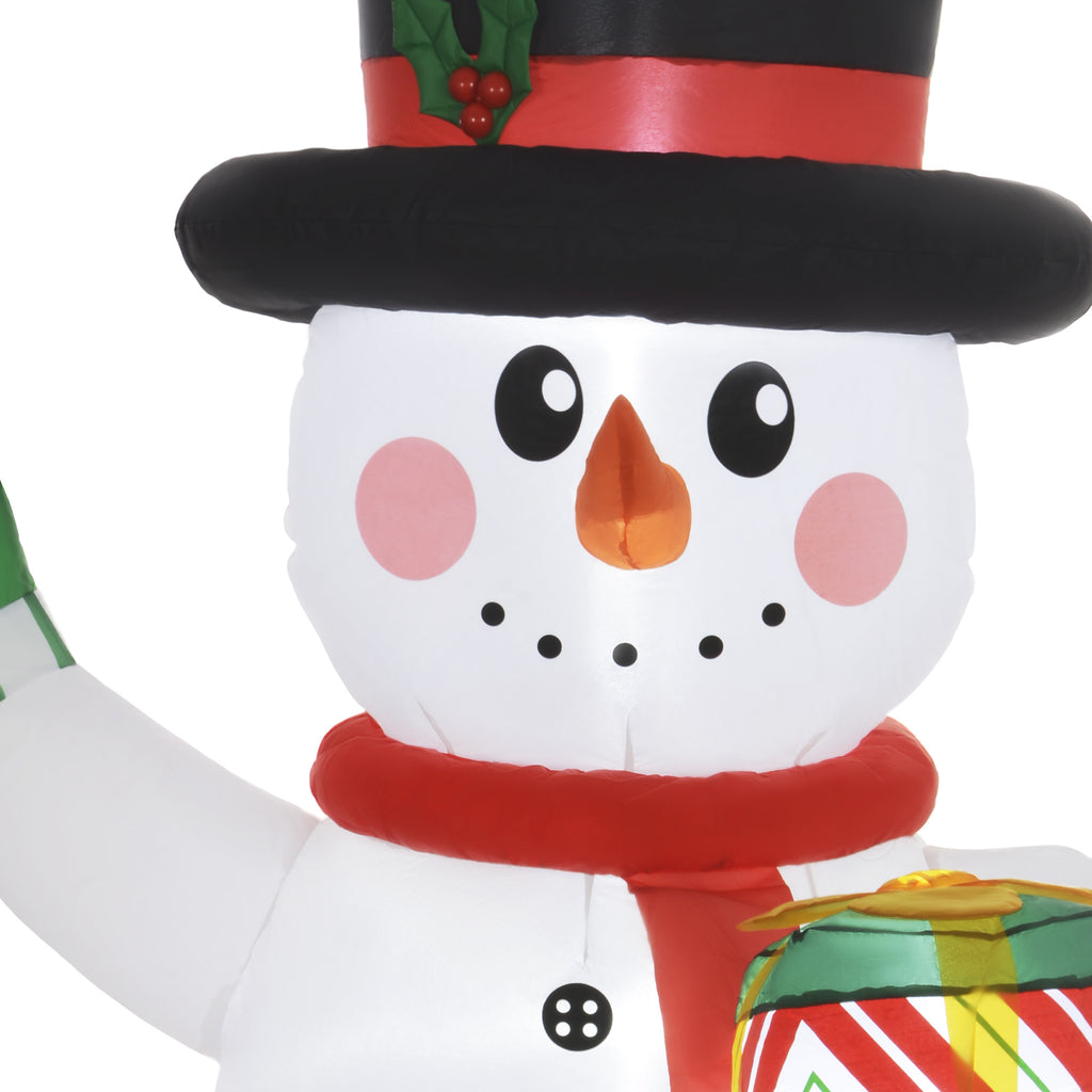 Pupazzo di neve gonfiabile di Natale 180 cm con luci LED e gonfiatore