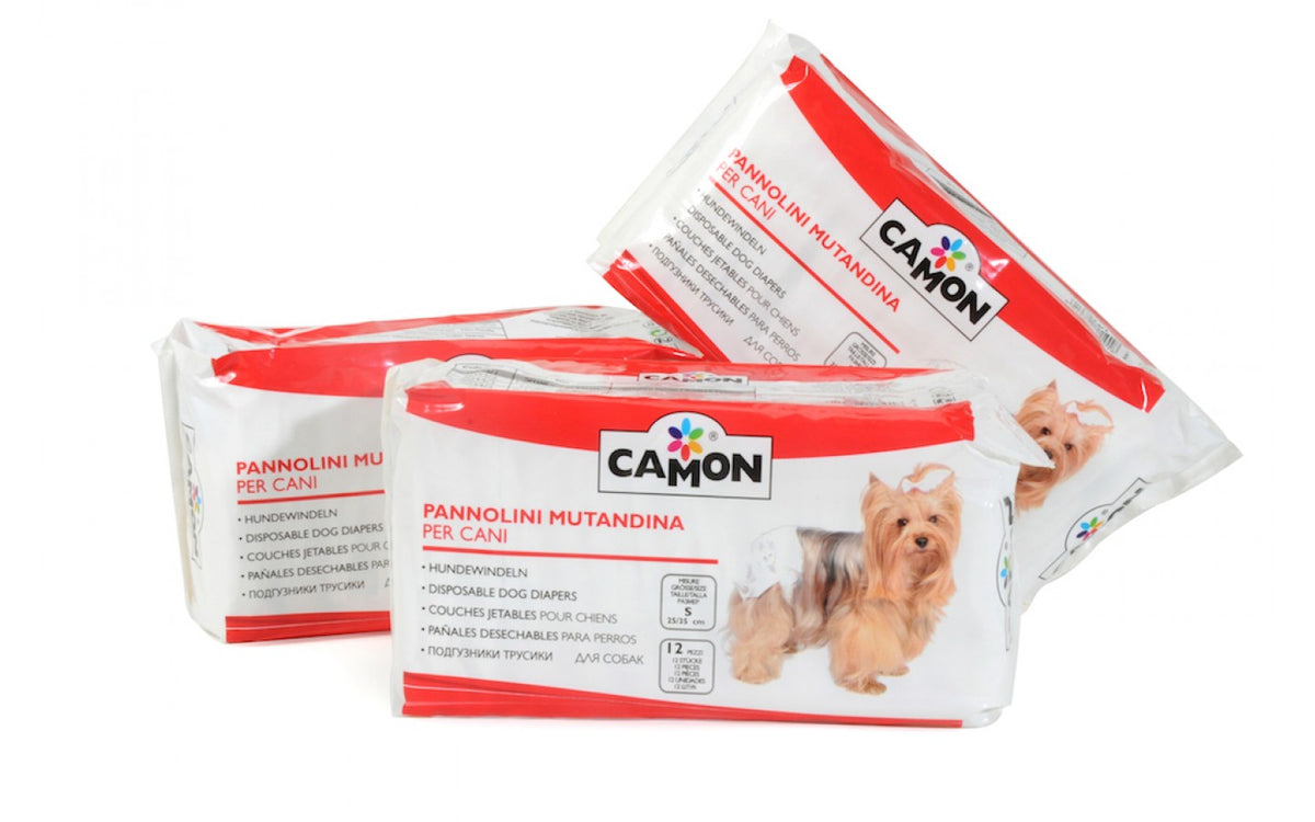 CAMON PANNOLINI MUTANDINA PER CANI TG.S (25/35 CM.) 12 PZ.