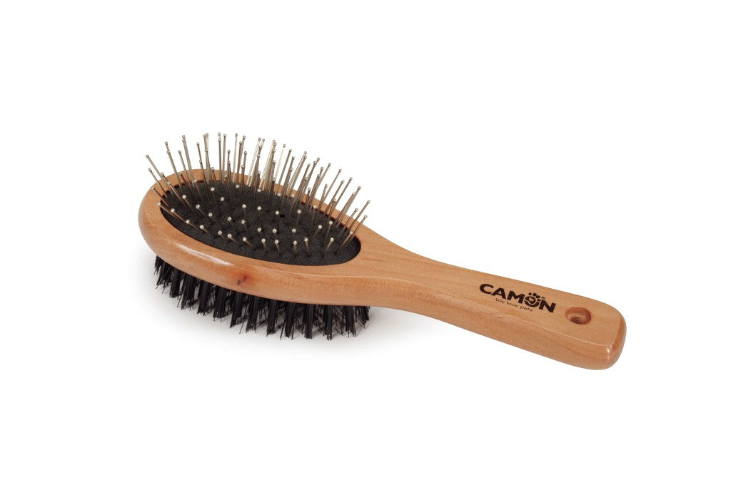 CAMON SPAZZOLA DOPPIA IN LEGNO 22 CM.
