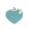 Medaglietta Basic Handmade Cuore Grande Azzurro