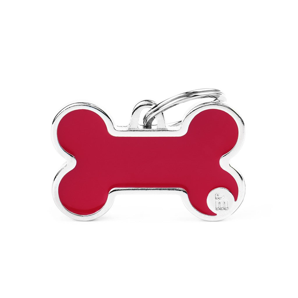 Medaglietta Basic Handmade Osso Grande Rosso