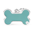 Medaglietta Basic Handmade Osso XL Azzurro
