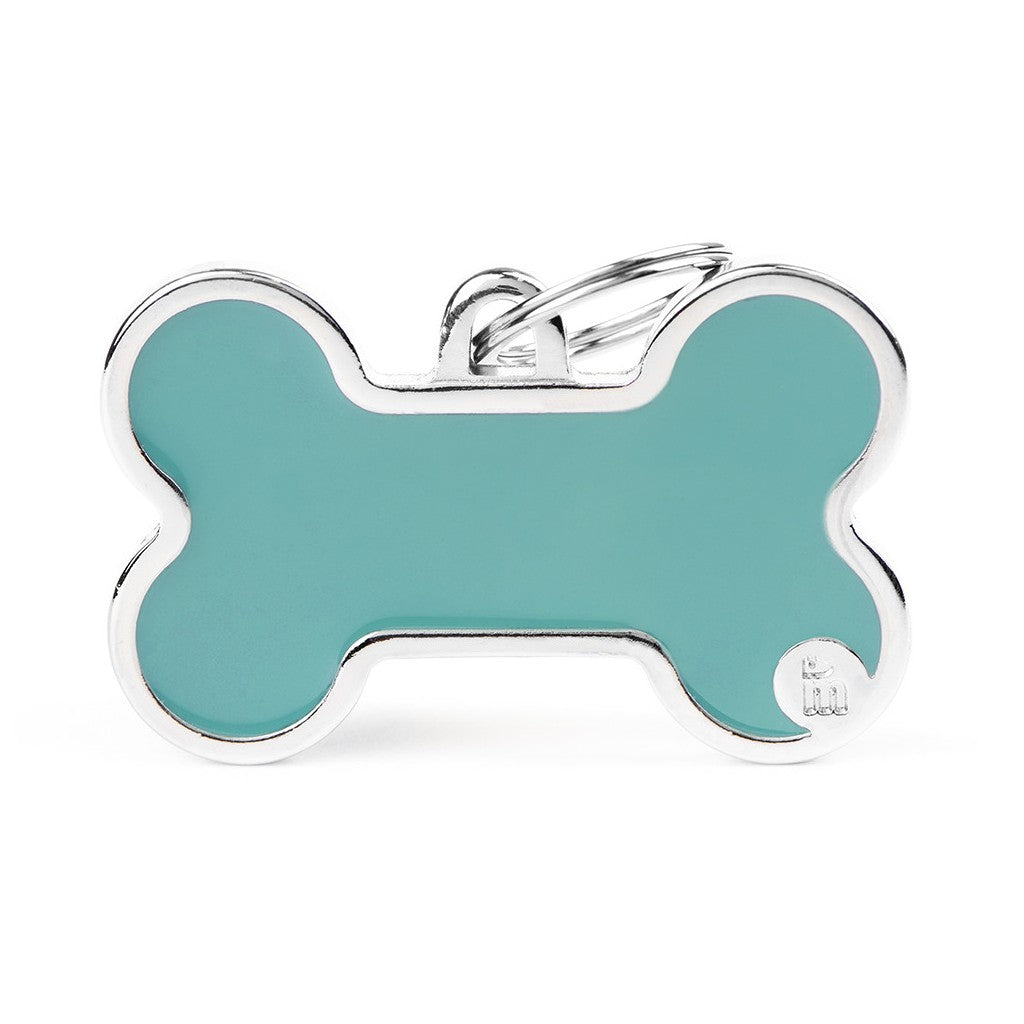Medaglietta Basic Handmade Osso XL Azzurro