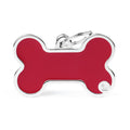 Medaglietta Basic Handmade Osso XL Rosso