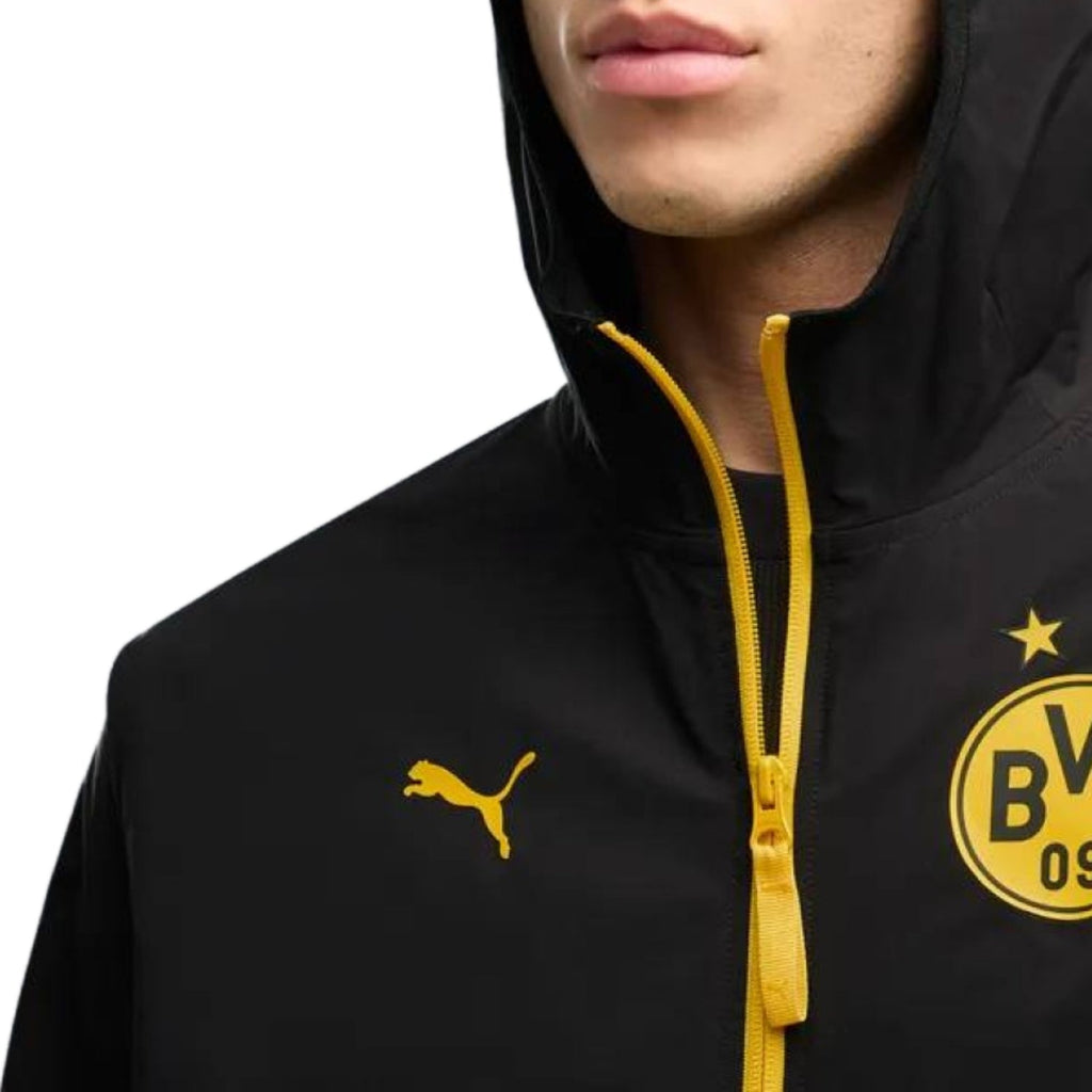Borussia Dortmund black woven presentation soccer tracksuit 2026/27 - Puma-2