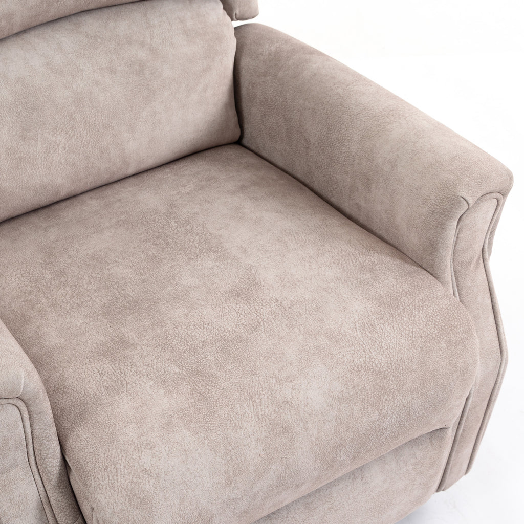 Fauteuil releveur électrique massage par vibrations et chaleur, fauteuil relax électrique en velours, 80x160x82cm, beige-9