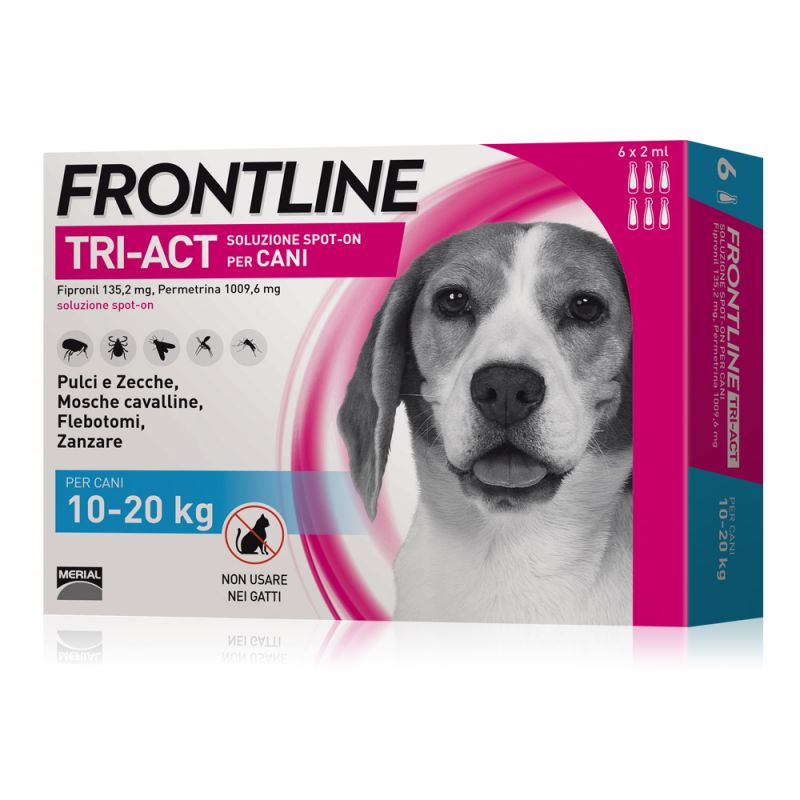 FRONTLINE TRI-ACT CANI 10-20 KG. 3 PIPETTE DA 2 ML.