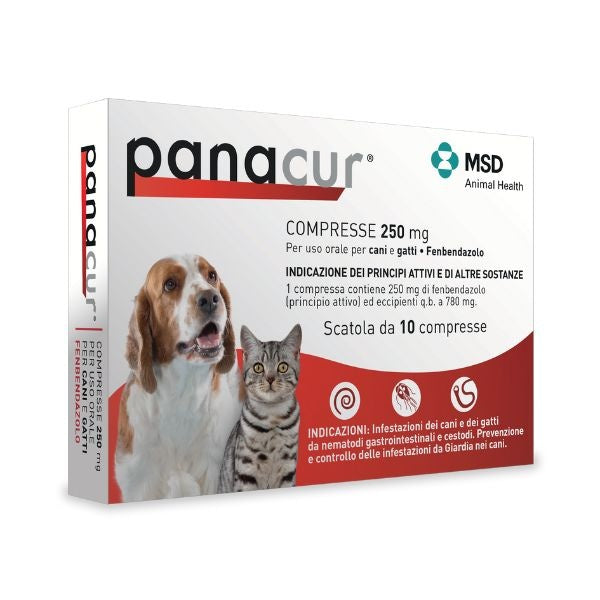 MSD ANIMAL HEALTH PANACUR 250 MG. / 10 CPR.