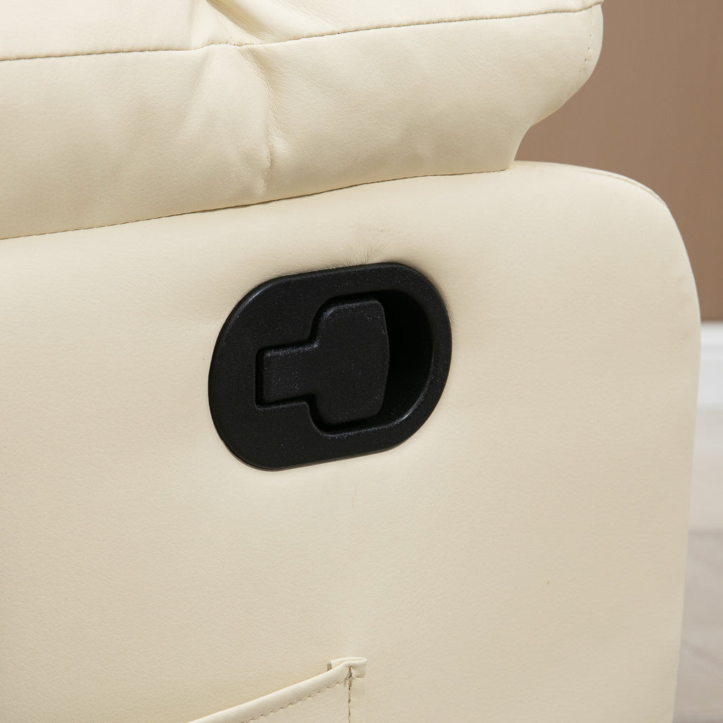 Fauteuil de massage fauteuil de relaxation massant dossier inclinable repose-pied fauteuil TV revêtement synthétique-8