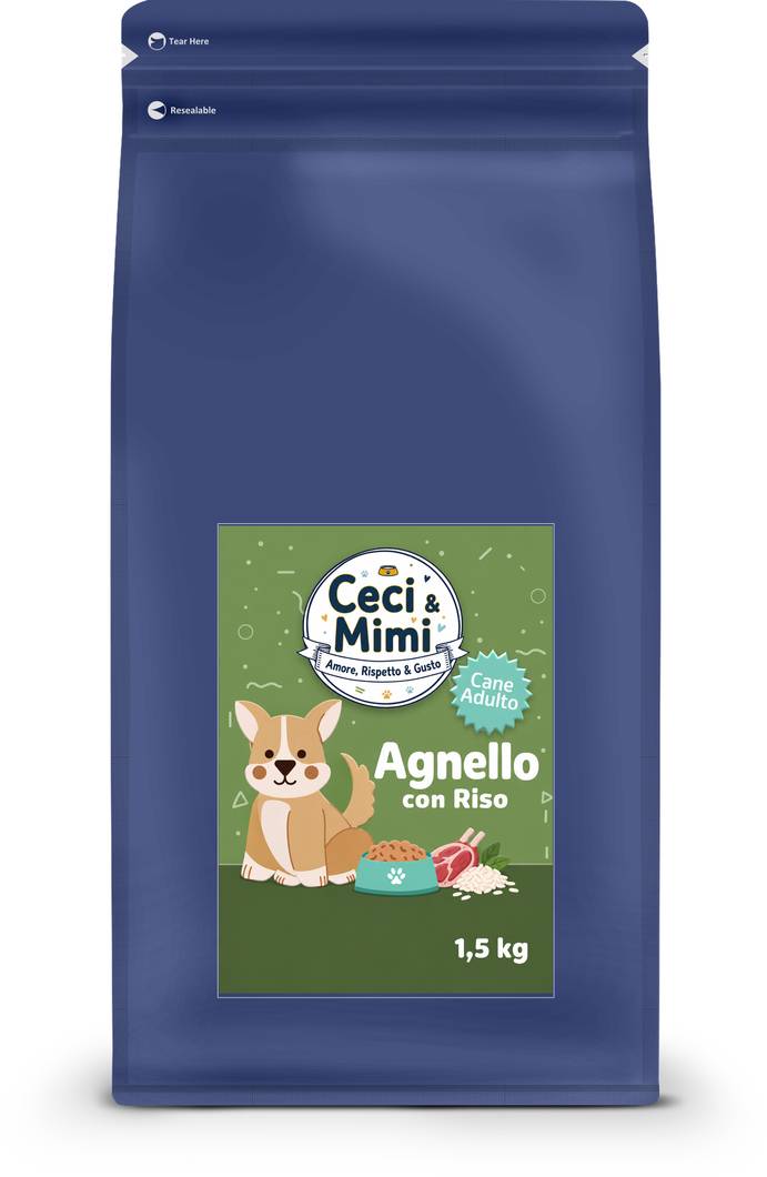 CECI & MIMI DOG - SUPER PREMIUM ADULT AGNELLO & RISO 1,5 KG.