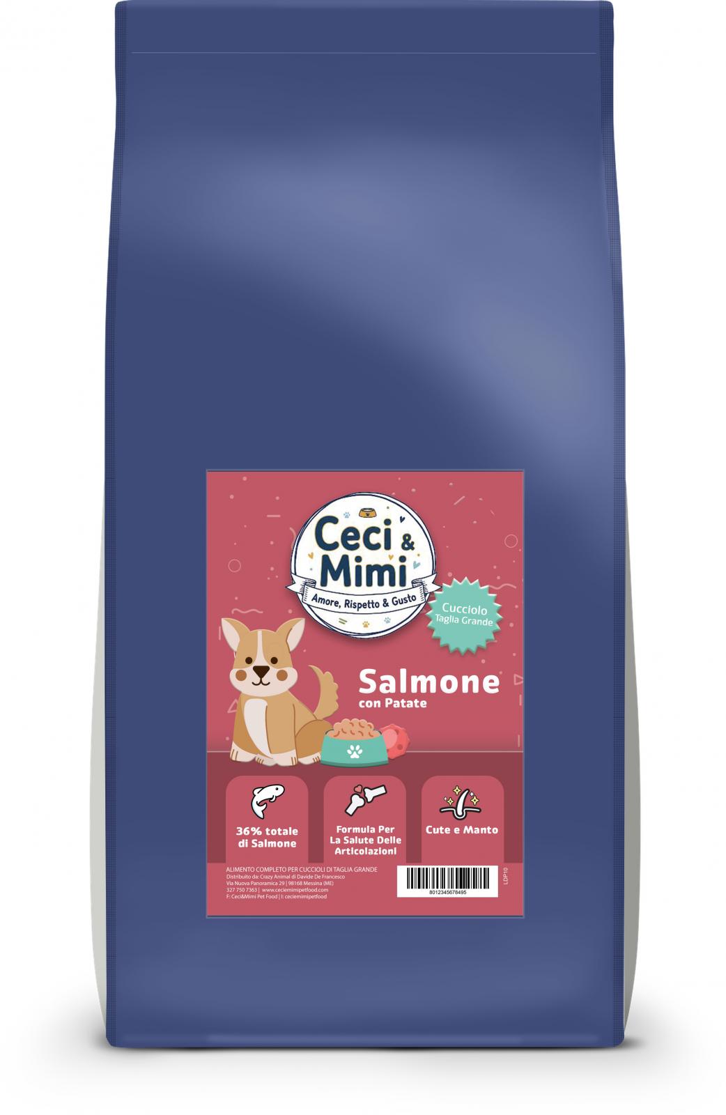 CECI & MIMI DOG - SUPER PREMIUM PUPPY LARGE SALMONE & PATATE 10 KG.