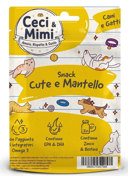 CECI & MIMI SNACK CANI & GATTI CUTE & MANTO 70 GR.