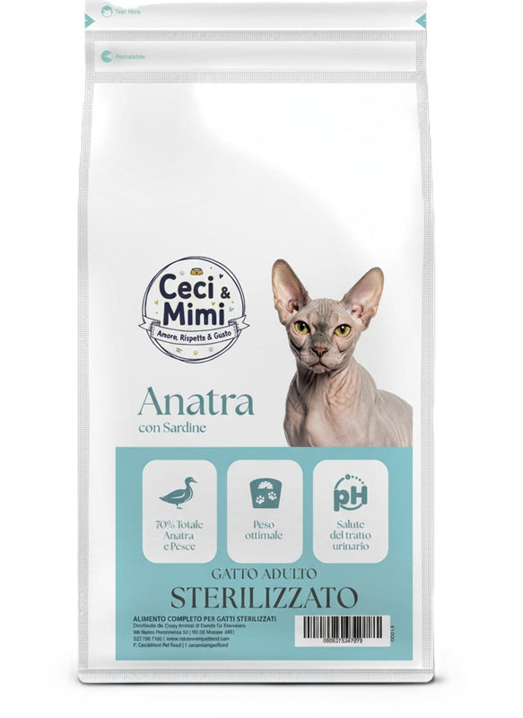 CECI & MIMI CAT - ADULT STERILIZED ANATRA & SARDINE 300 GR.