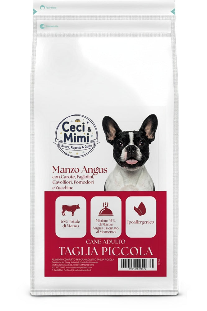 CECI & MIMI DOG - ADULT SMALL MANZO ANGUS, CAROTE, FAGIOLINI & CAVOLFIORI 2 KG.