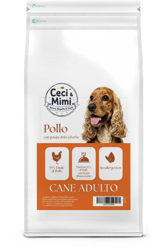 CECI & MIMI DOG - GRAIN FREE ADULT POLLO, PATATE DOLCI & ERBE 6 KG.