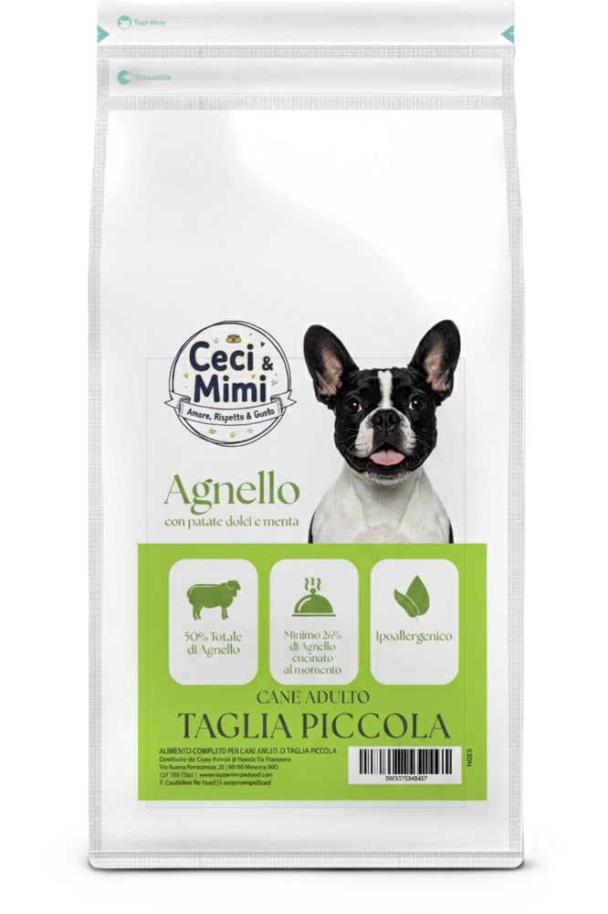 CECI & MIMI DOG - GRAIN FREE ADULT SMALL AGNELLO, PATATE DOLCI & MENTA 6 KG.