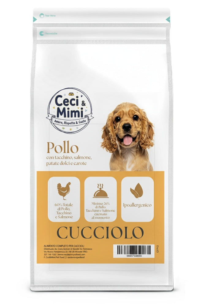 CECI & MIMI DOG - GRAIN FREE PUPPY POLLO CON TACCHINO, SALMONE, PATATE DOLCI & CAROTE 2 KG.
