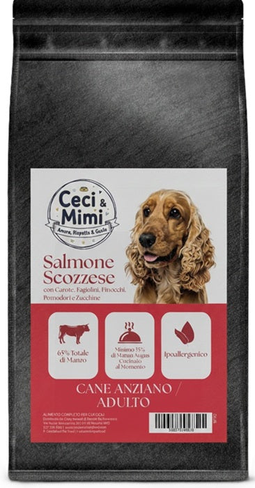 CECI & MIMI DOG - SENIOR/LIGHT SALMONE SCOZZESE, ANETO, SPINACI & FINOCCHI 2 KG.