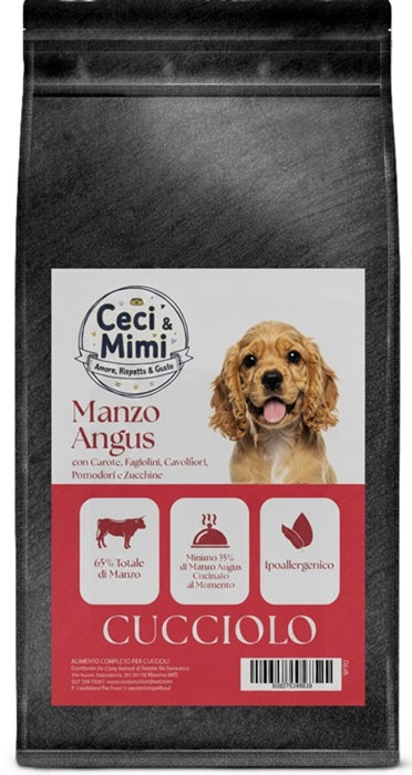 CECI & MIMI DOG - PUPPY MANZO ANGUS, CAROTE, FAGIOLINI & CAVOLFIORI 2 KG.