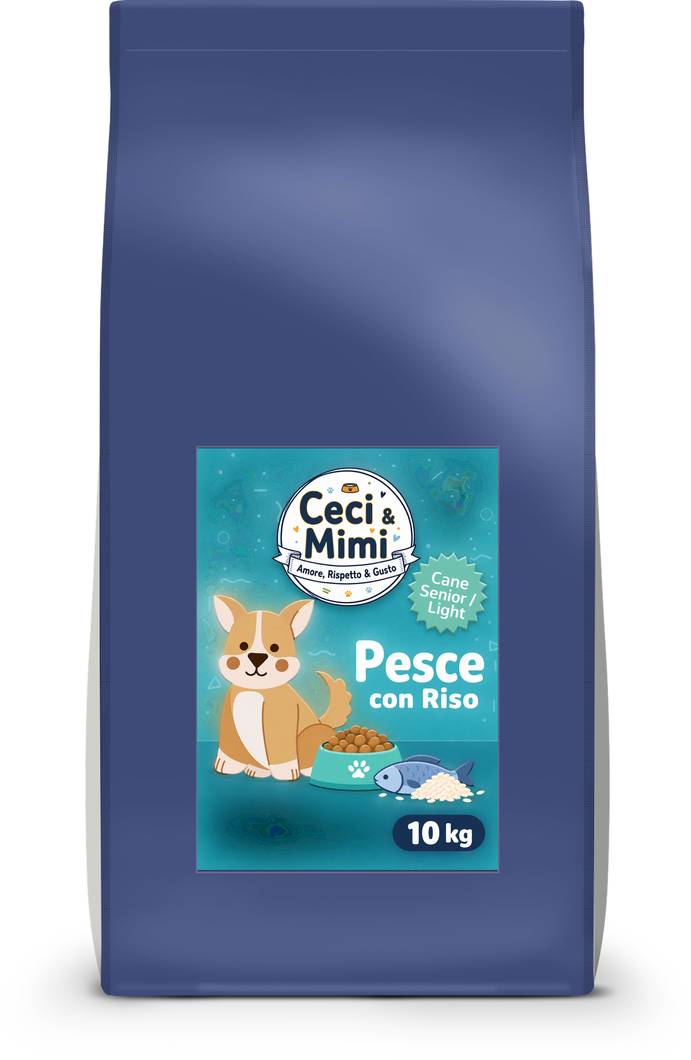 CECI & MIMI DOG - SUPER PREMIUM SENIOR/LIGHT PESCE & RISO 10 KG.