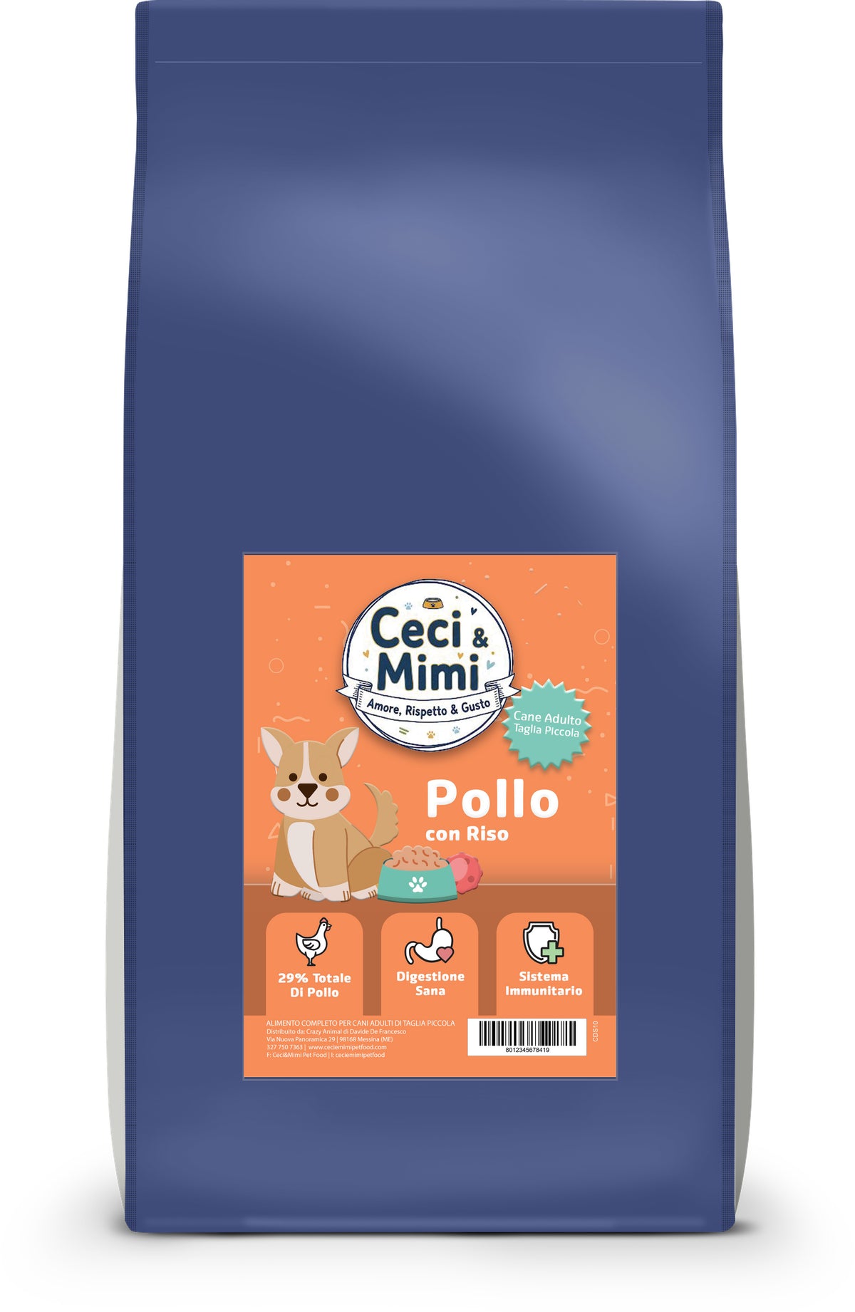 CECI & MIMI DOG - SUPER PREMIUM ADULT SMALL POLLO & RISO 10 KG.