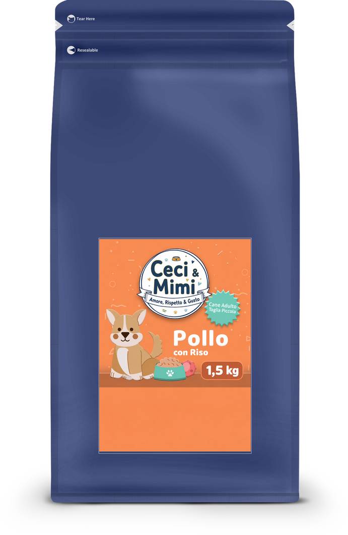 CECI & MIMI DOG - SUPER PREMIUM ADULT SMALL POLLO & RISO 1,5 KG.