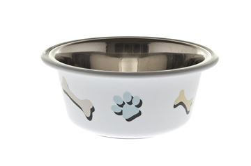Ferribiella Ciotola Paw and Bone 1,90 L bianca 20,5 cm